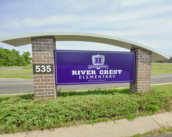 River crest elementary sign