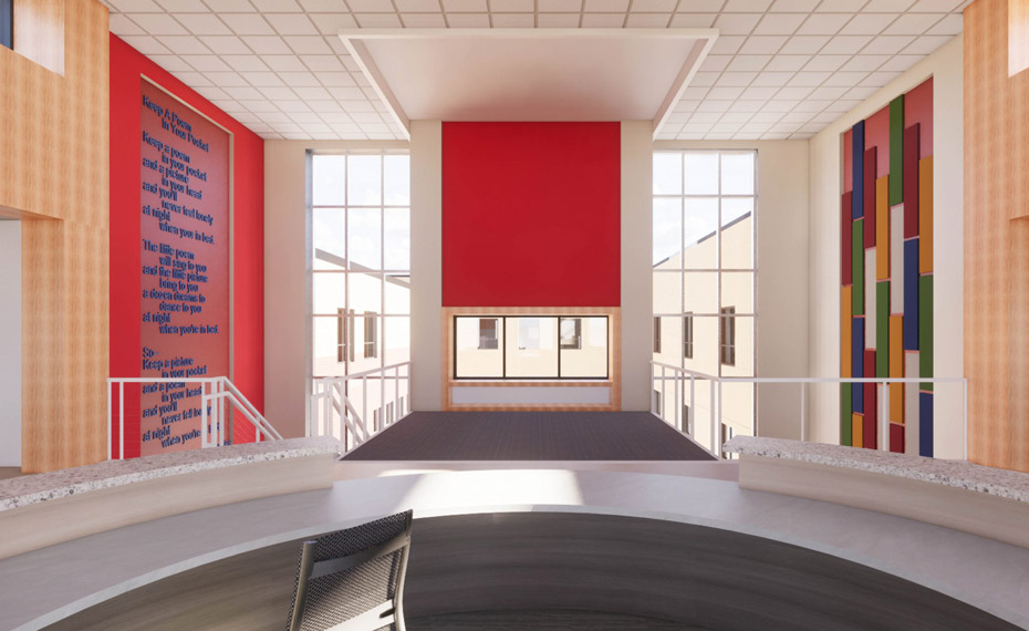 Edgerton Elementary school interior rendering