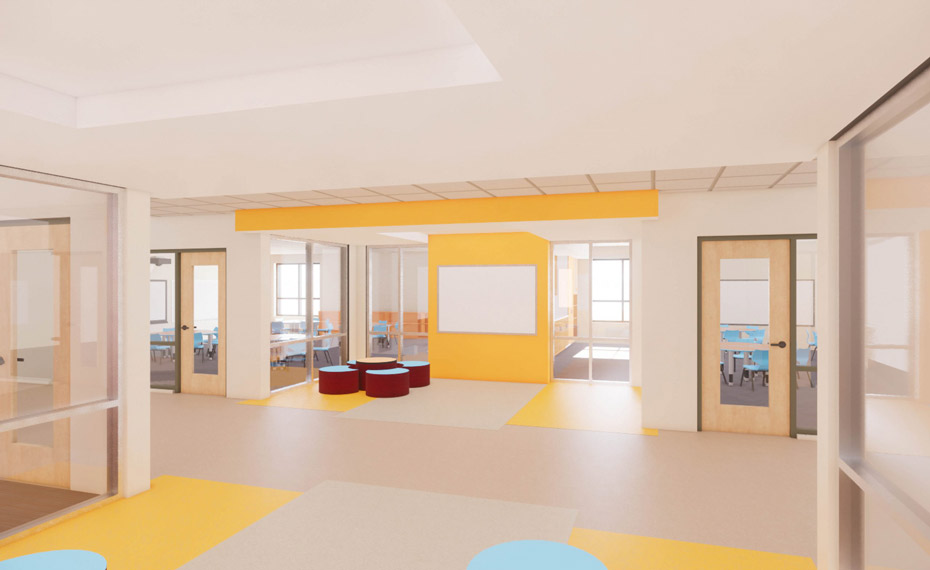 Edgerton Elementary school interior rendering